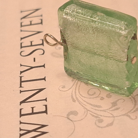 Murano glass pendant with silver leaf - Picture 5 of 7